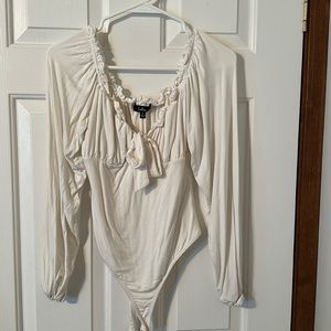 Cream colored bodysuit